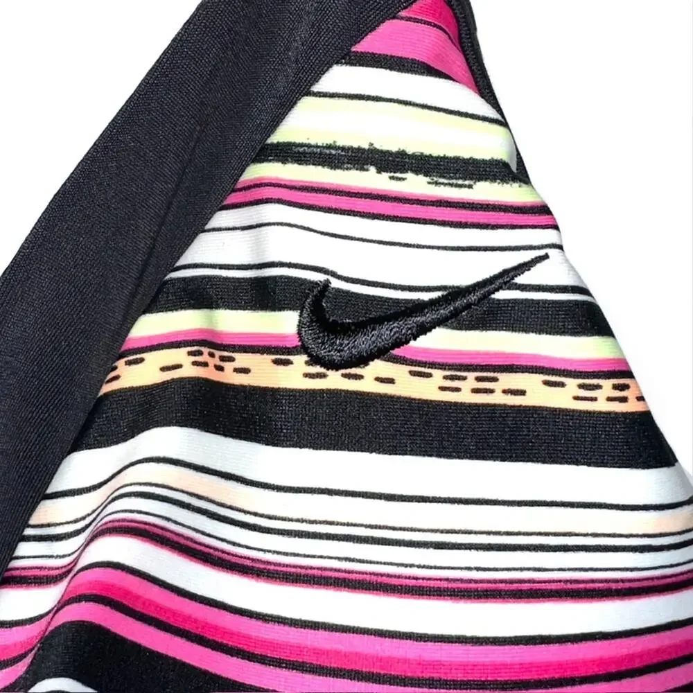 Nike Swim Striped V-Neck Tankini Swim Top Size 8